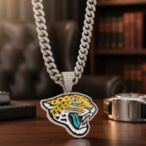 Jacksonville Jaguars 24" iced chain Necklace 20" Available Separately